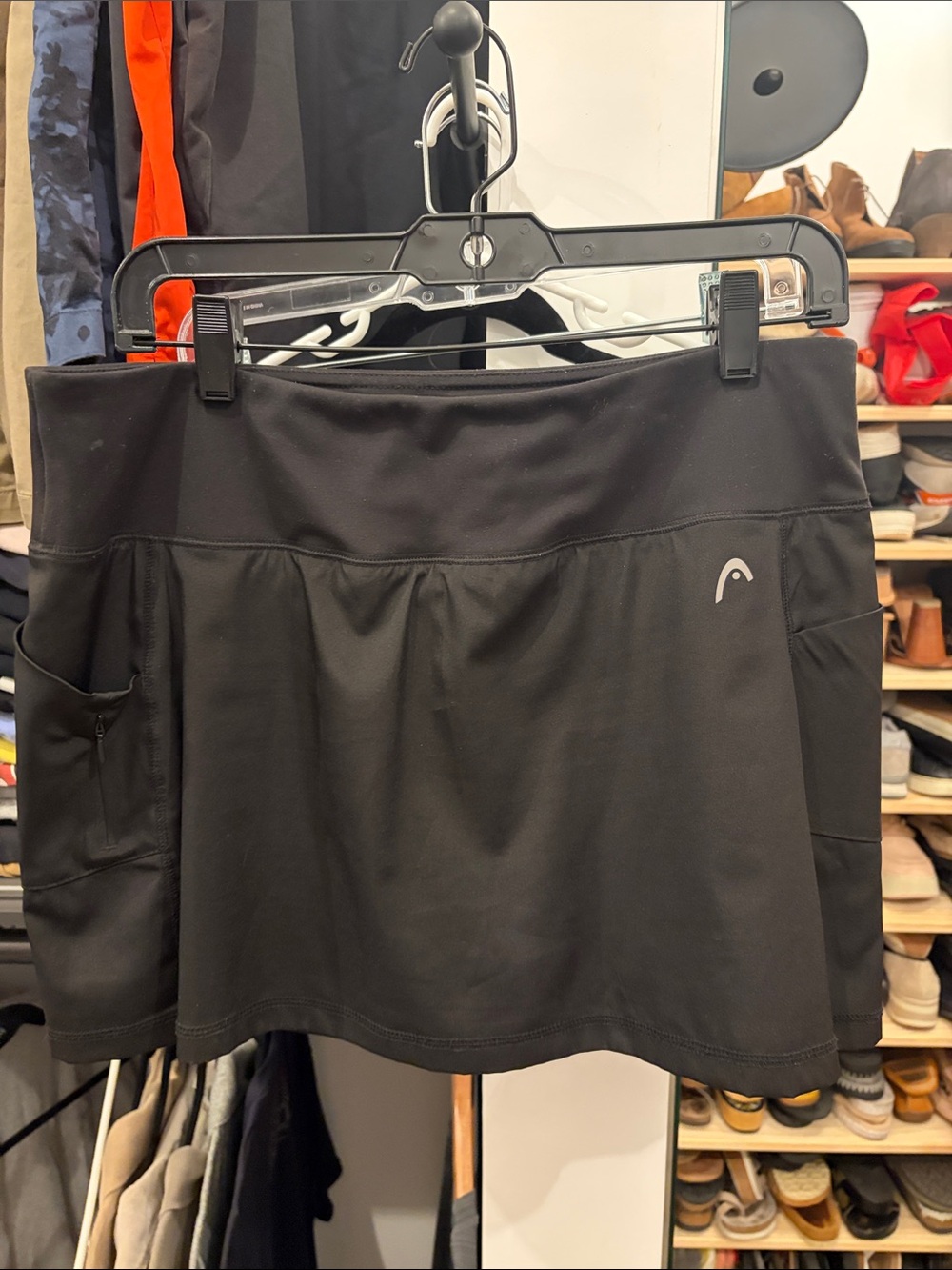 HEAD Active Black Athletic Skort with Side Pockets tennis